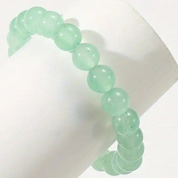 Green Aventurine Natural Stone 8mm Beads Stretchable Bracelet Beaded - Picture 3 of 3